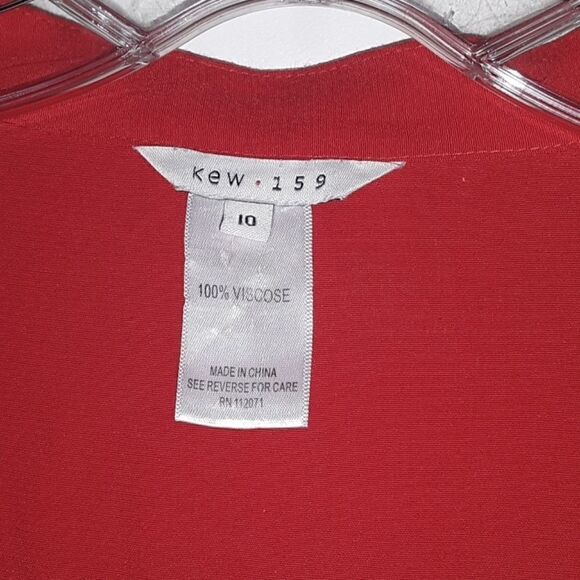 KEW 159 Red Blouse SIZE 10 - Picture 3 of 8